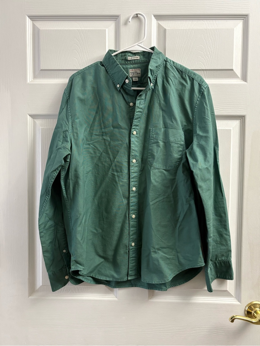Men’s J. Crew Green Pima Cotton Slim Untucked Button Down Shirt